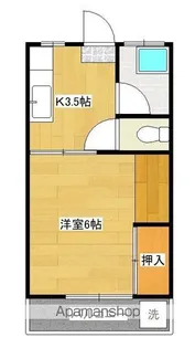 宮元アパート【202号室】の間取り