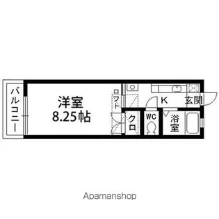 カーササザンノース【202号室】の間取り