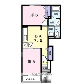 アローザ25B【1階】の間取り