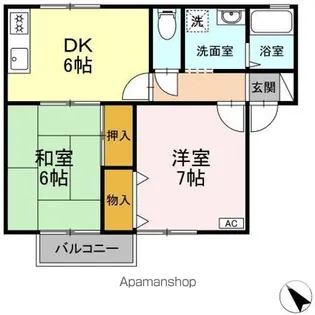 ブルースカイ D【1階】の間取り