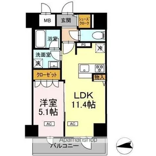 仮)DーRООM二十人町【10階】の間取り