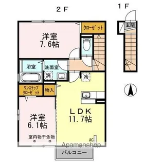 グラン・ソレイユ B【2階】の間取り