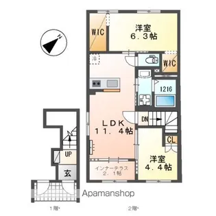 テラス・ド・ラ・フォレ【2階】の間取り