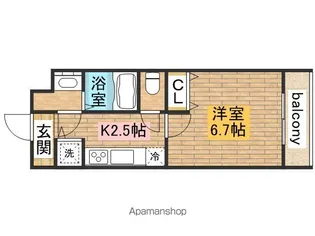 ピリアなかもず【102号室】の間取り