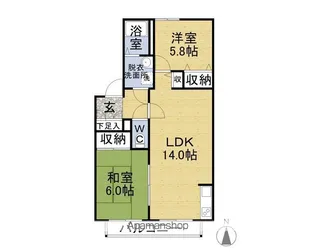 レジデンスMT【202号室】の間取り