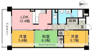 パールリバー【5階】の間取り
