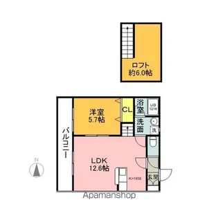 インサイド田川【202号室】の間取り