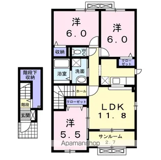 イーハトーヴC【2階】の間取り