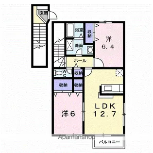 イースト丸亀 A【2階】の間取り