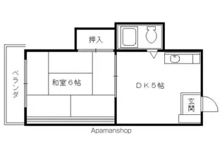 グランディール嵯峨【313号室】の間取り