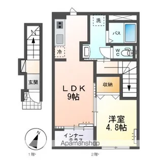 1LDKの間取り画像