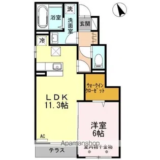 サウススクエア 2番館【1階】の間取り