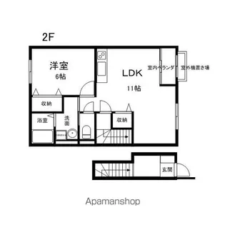 COCOON【202号室】の間取り
