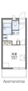 レオパレス渚【303号室】の間取り