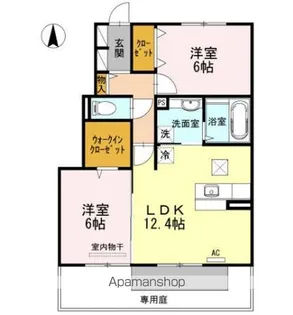 ヴィラコートⅡ【1階】の間取り