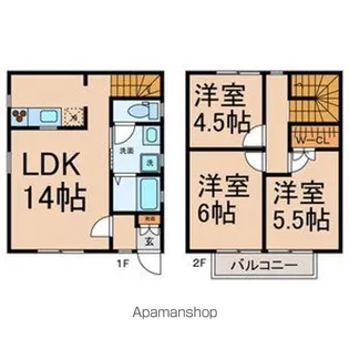 愛知県尾張旭市東印場町3丁目【一戸建】の間取り