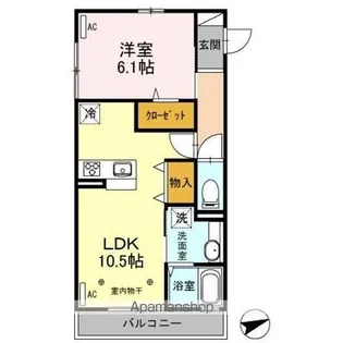 タウンコート朝倉【3階】の間取り