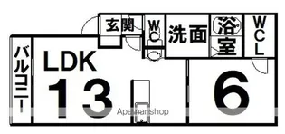 ESTEANA(エスティーナ)【1-C号室】の間取り