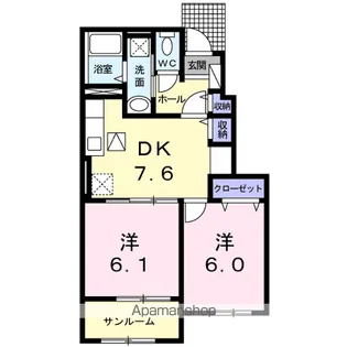アルバーダ MⅠ【1階】の間取り