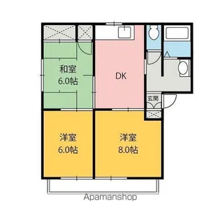 ライヴリWE【W202号室】の間取り