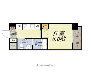 エグゼ弁天町【9階】の間取り