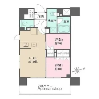 グレーシアフィット藤沢鵠沼【6階】の間取り