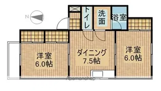 イエローハウス城西A【1階】の間取り