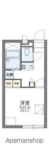レオパレススカイドリーム長土呂【206号室】の間取り