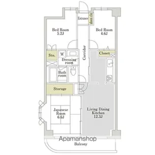 アーバンパーク三ツ池公園N【3階】の間取り
