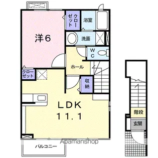 ヴァンベールA【2階】の間取り