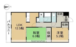 メルベーユ川畔【301号室】の間取り