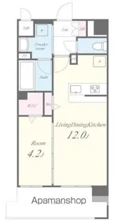 グレースリバー中之島【6階】の間取り