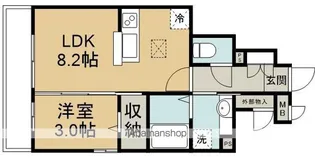 メゾン ドゥ ラシーヌ【1階】の間取り