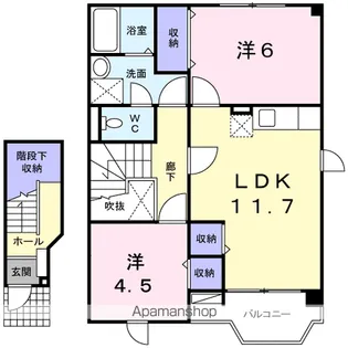 エーデルハイム【2階】の間取り