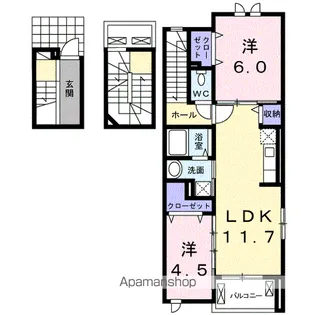 ベル オーブ Ⅲ【3階】の間取り