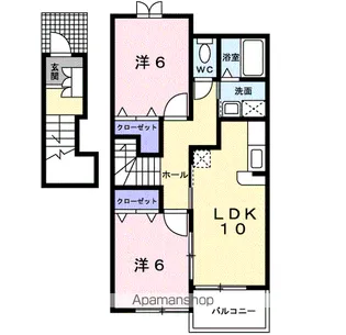 グレイスガーデンA【2階】の間取り