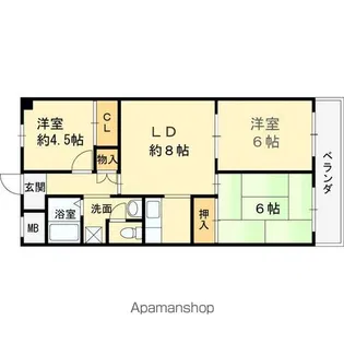 第2東大阪村橋マンション【4階】の間取り