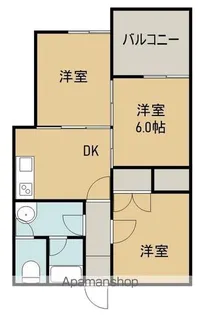 香川県丸亀市郡家町【マンション】の間取り