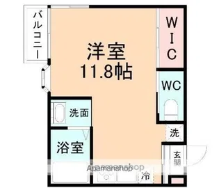 ライズ下奥井【201号室】の間取り