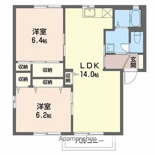 フレグランス茜【1階】の間取り