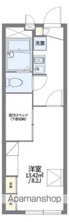 レオパレスエコハウス京華【206号室】の間取り