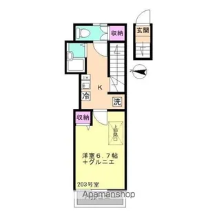 IKフラット4【2階】の間取り