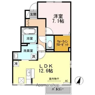 ハックベリー【1階】の間取り