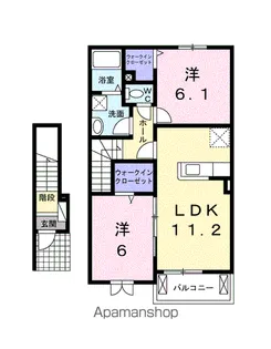 カンパニュール Ⅰ【2階】の間取り