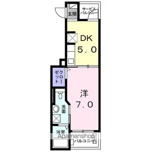 ボヌール・シュン【3階】の間取り