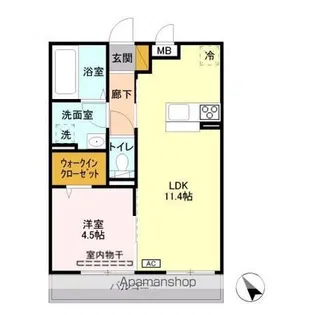 シャトレーウエスト明神【3階】の間取り