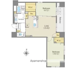 ルーエ錦【8階】の間取り