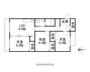 ウエルネス中仙道【6階】の間取り