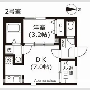 ルカセレーヌ【1階】の間取り