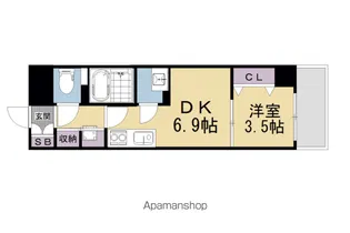 INSIGHT REPOS YAMASHINA NAGITS【403号室】の間取り